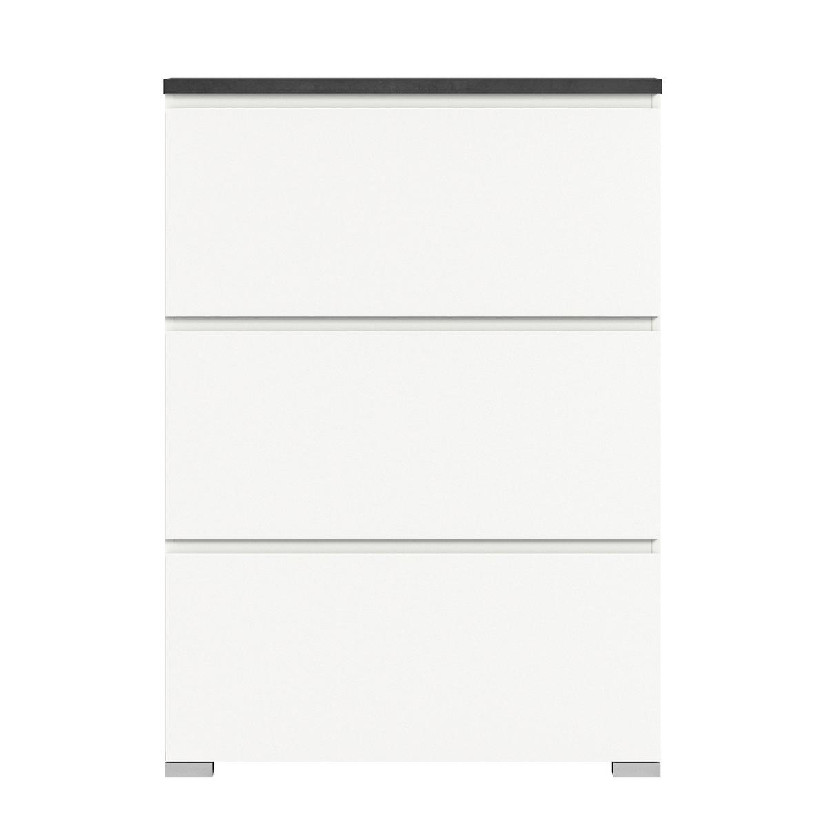 Schuhkipper Shoelove Weiß, Grau B: 95cm - Silberfarben/Weiß, MODERN (95/133/18cm)