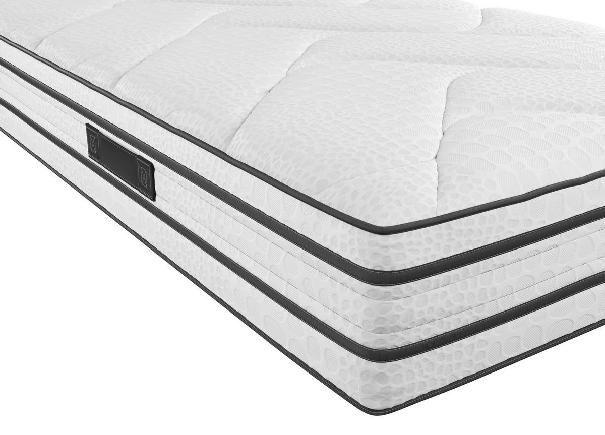 Taschenfederkernmatratze Symphonie 180x200 H2 H: 24 Cm - Weiß, Textil (180/200cm) - Sembella