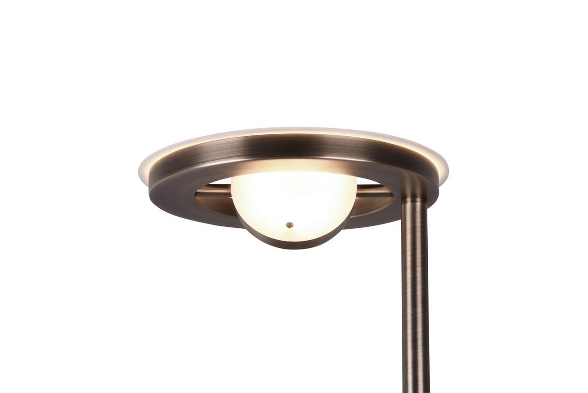 LED-Stehlampe dimmbar Messingfarben mit Lesearm - Messingfarben, Basics, Metall (181/30cm) - Trio Leuchten