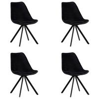 Stuhl-set Finley - Schwarz, KONVENTIONELL, Textil/Metall (50/83/51cm) - MID.YOU