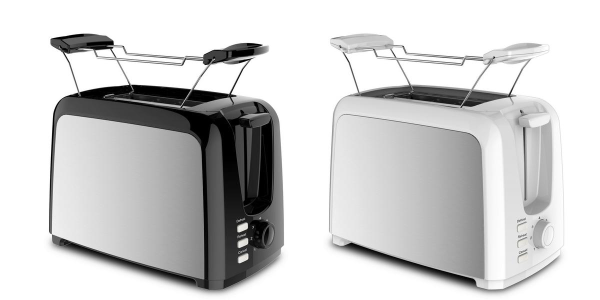 Toaster Dominik Mit Auftaufunktion + Krümellade - Edelstahlfarben/Schwarz, Basics, Kunststoff/Metall (26,5/15,6/19,9cm) - Bono