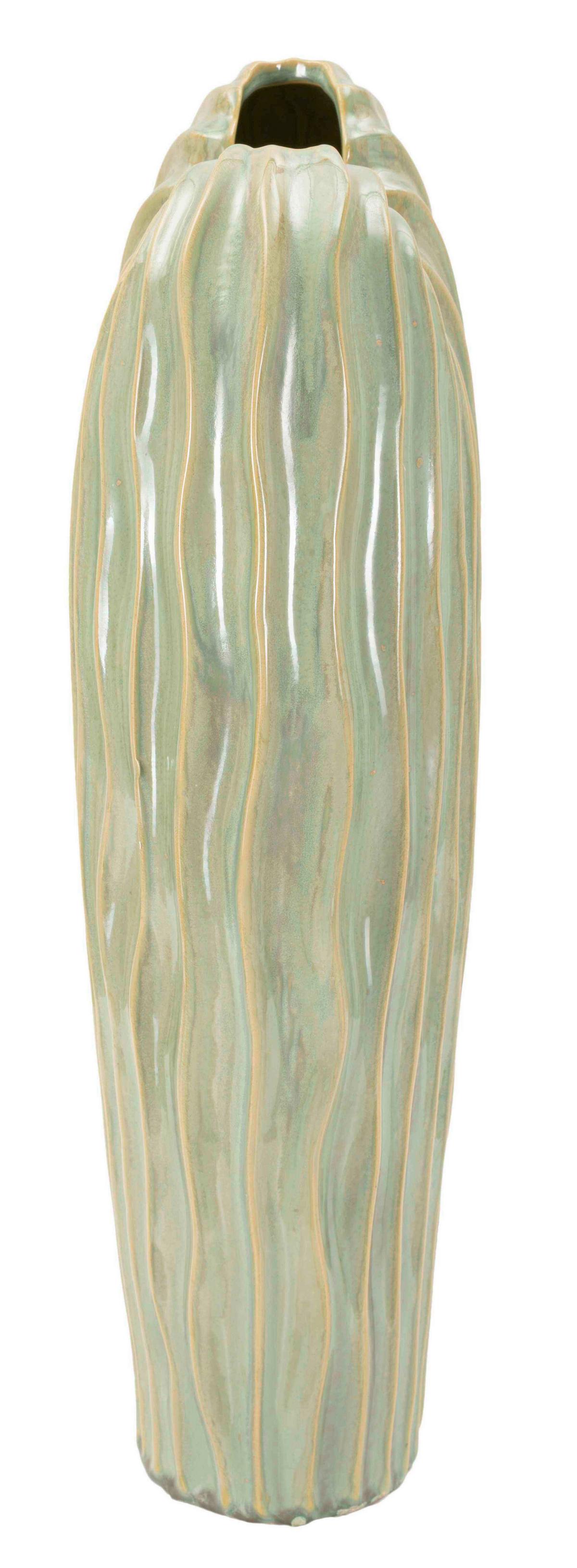 Vase Venice Grün B: 27 cm - Grün, Basics, Keramik (27/46,5/14cm)