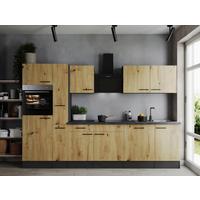 Küchenblock Oliver Artisan Dekor B: 310 cm - Eiche Artisan/Grau, Design, Holzwerkstoff (310cm) - Respekta