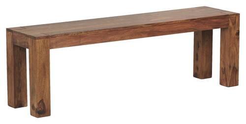 Sitzbank Mumbai Sheeshamholz Massiv, B: 140cm - Sheeshamfarben, MODERN, Holz (140/45/35cm) - MID.YOU