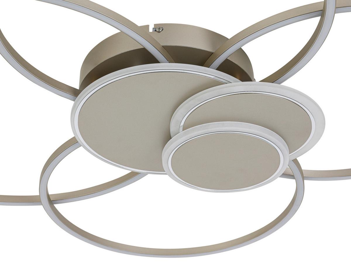 LED-Deckenleuchte Chiara - Chromfarben/Champagner, Basics, Kunststoff/Metall (91/81/9,5cm) - Luca Bessoni