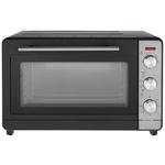 Mini-Backofen Toni Schwarz 1500 W + Backblech, Grillrost - Edelstahlfarben/Schwarz, Basics, Glas/Kunststoff (50,1/34,5/32,6cm) - Bono