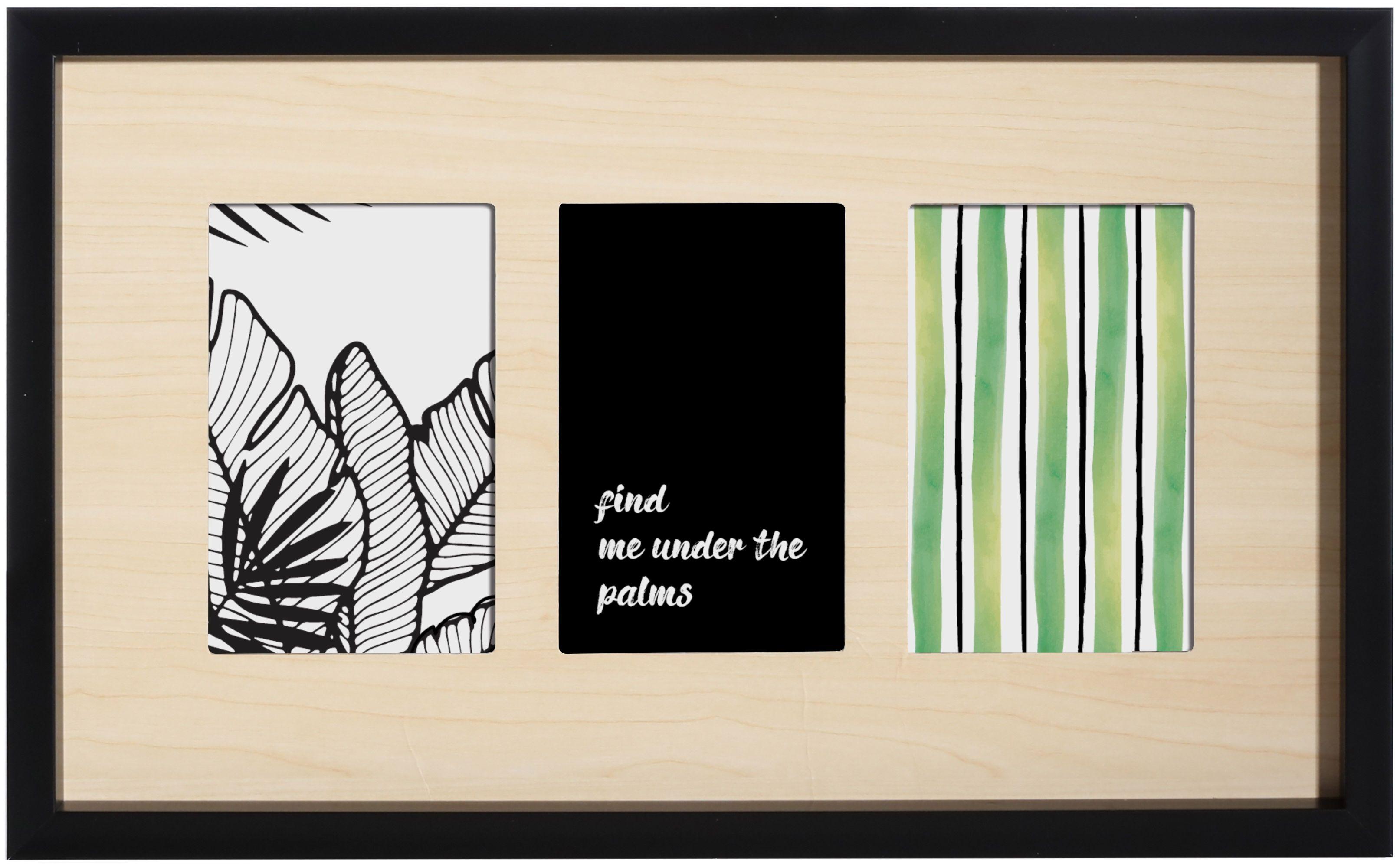 RÁM NA OBRAZY VIDA - černá/přírodní barvy, Moderní, kompozitní dřevo/plast (43,3/26,3cm) - Modern Living