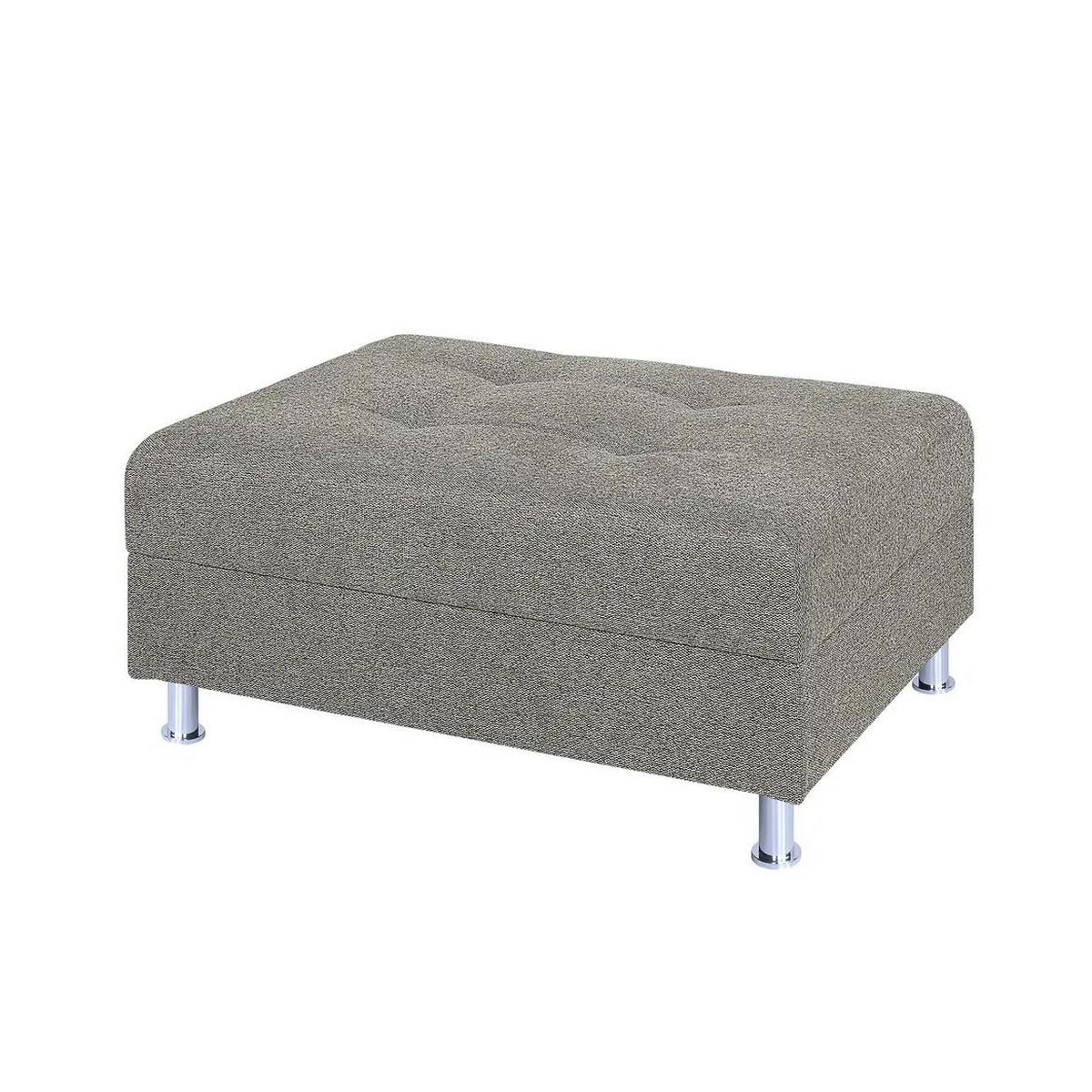 Hocker Sofia Taupe H: 80 Cm - Taupe/Chromfarben, Basics, Textil (100/80/47cm) - P & B