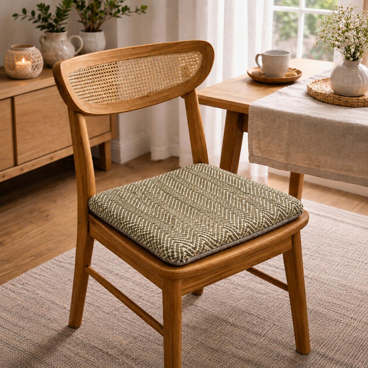 SITZKISSEN BARRIE - Grün, MODERN, Textil (40/40/4,5cm) - Luca Bessoni