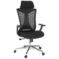 Bürostuhl Faleo b mit Wippfunktion Schwarz Bis 120kg - Silberfarben/Schwarz, Basics, Kunststoff/Textil (67/115/69cm) - MID.YOU