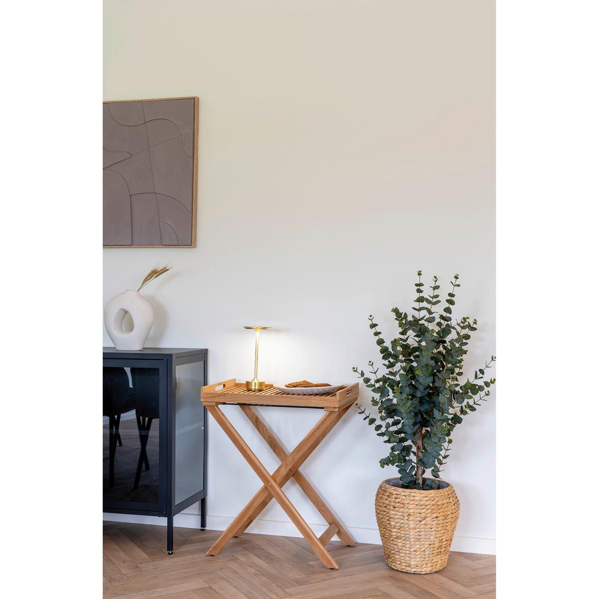 Pflanzentopf Denia Hellbraun B: 34,5 Cm - Hellbraun, Design, Holz (34.5/34.5/34.5cm)