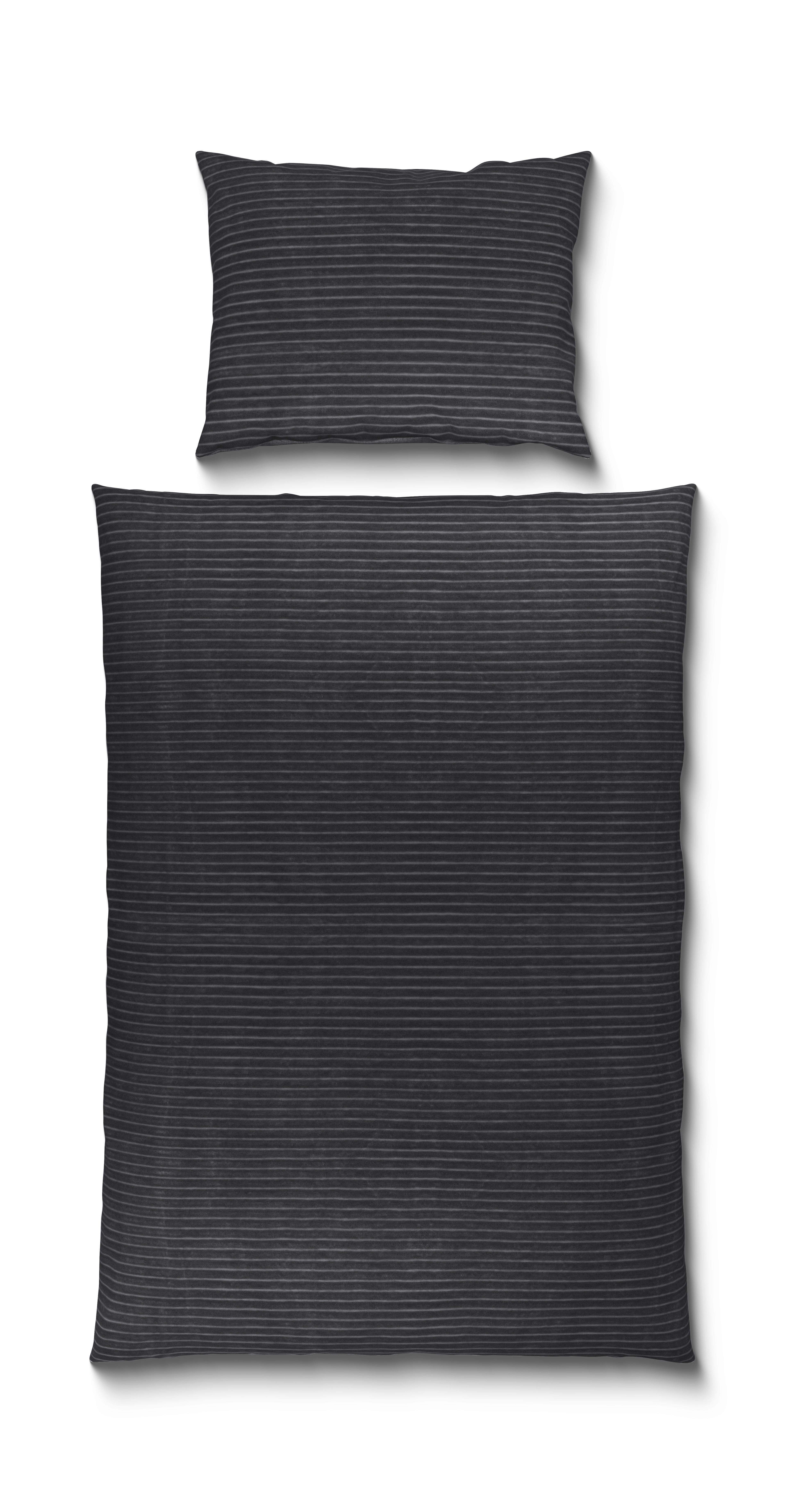 Bettwäsche Sina - Anthrazit, MODERN, Textil - Luca Bessoni