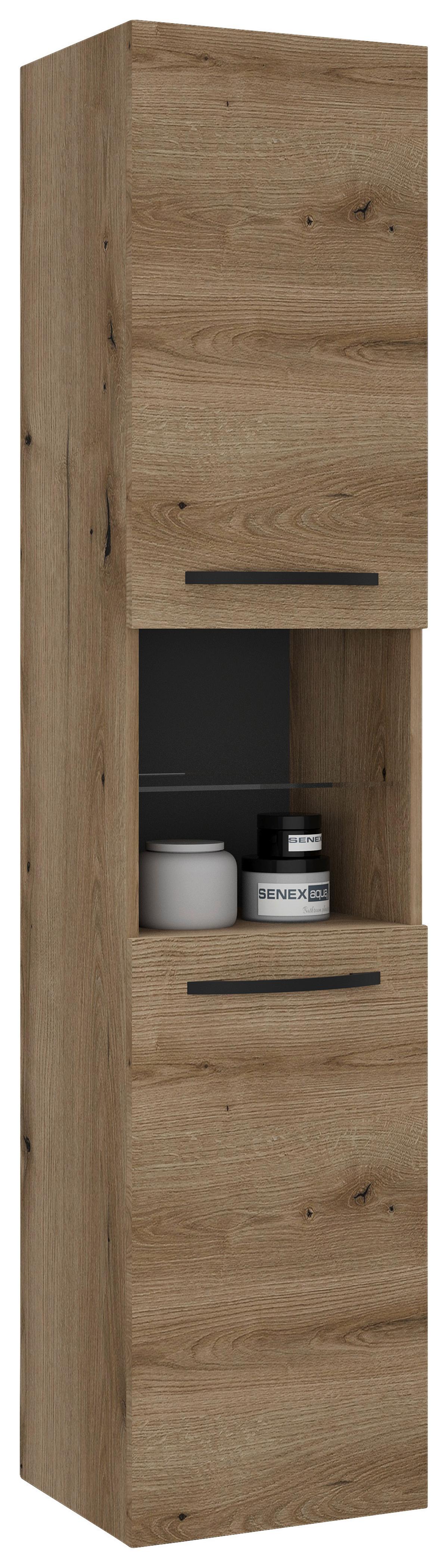Hochschrank Fino, Evoke, B: 40 cm - KONVENTIONELL, Glas/Holzwerkstoff (40/180/35cm)
