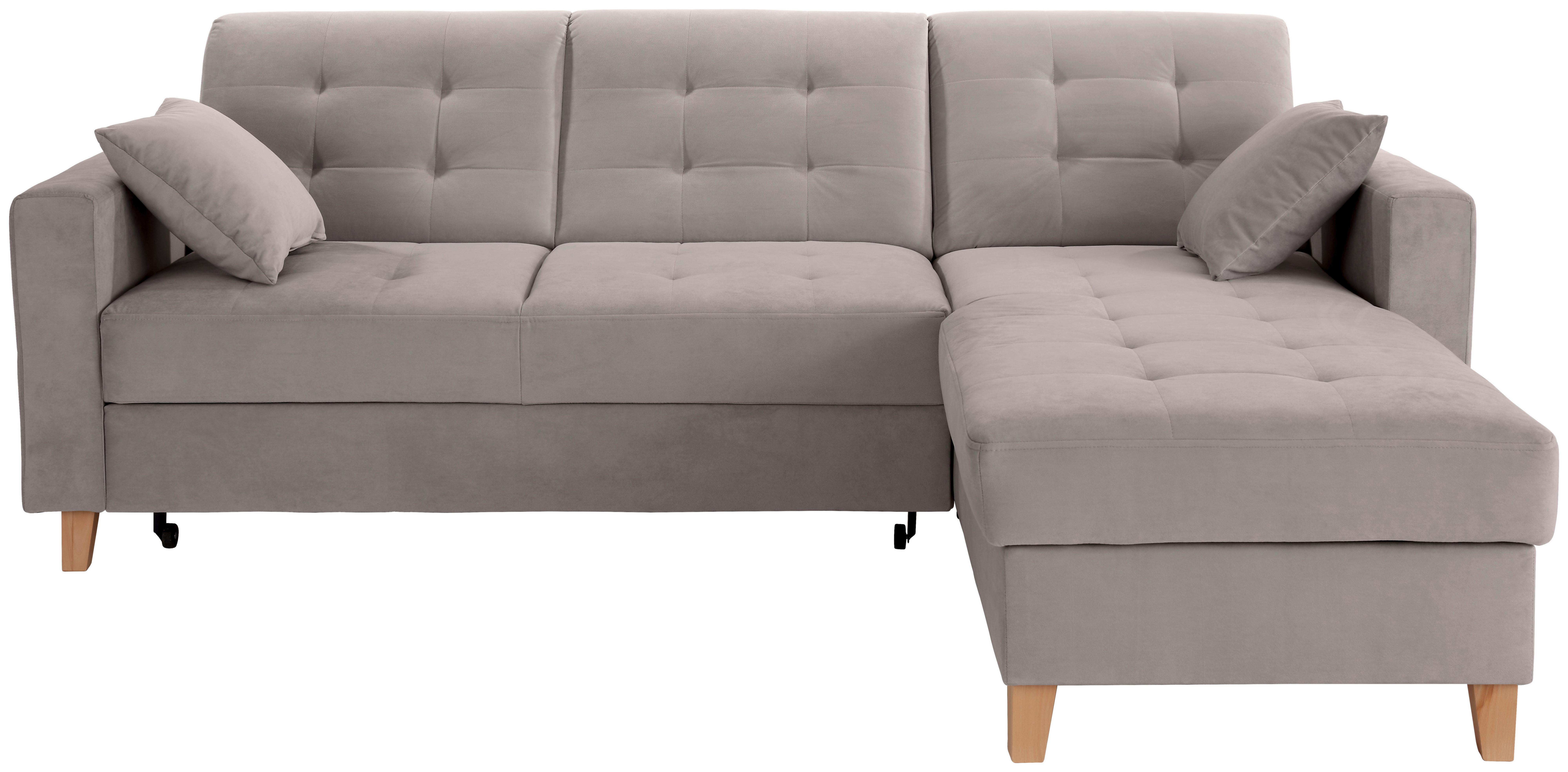 ROHOVÁ SEDAČKA BERGEN - přírodní barvy/béžová, Design, dřevo/textil (231/160cm) - Luca Bessoni