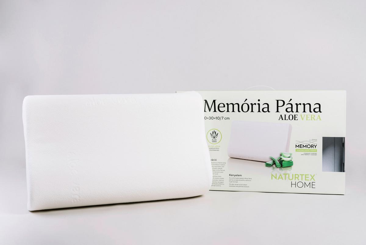 Párna Naturtex Memory Aloe Vera - fehér, Basics, textil (50/30/7cm) - Naturtex