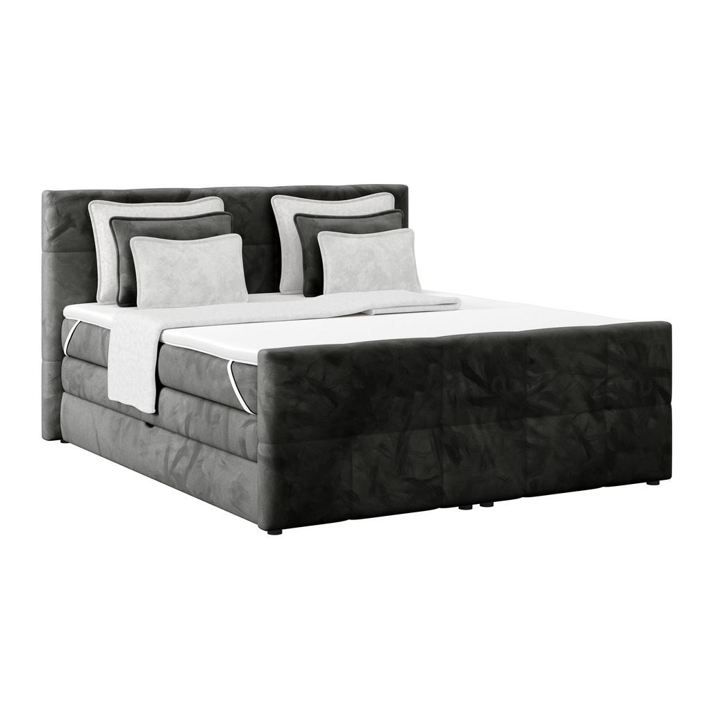 Boxspringbett mit Topper und Bettkasten 160x200 cm Medino