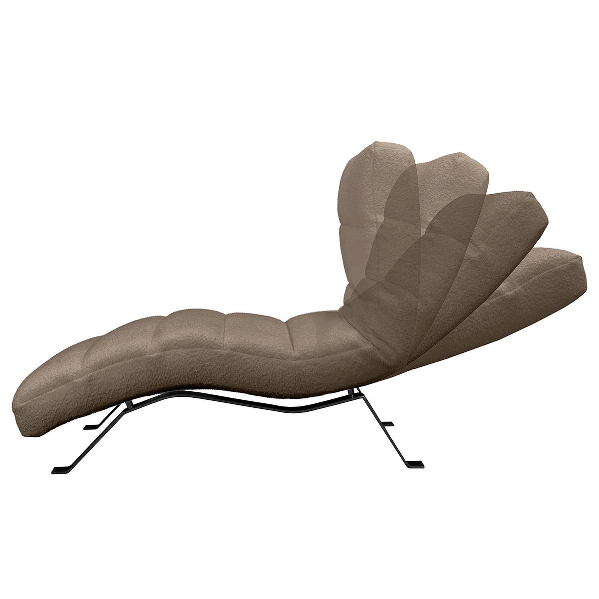 Relaxliege Swing Black Braun B: 65 Cm - Schwarz/Braun, Design, Textil (65/65-95/171cm) - Livetastic