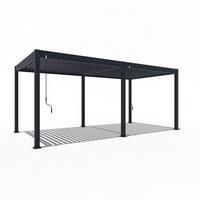 Pergola 300x600 Cm Wetterbeständig, Graphitfarben - Graphitfarben, Basics, Metall (300/600/255cm)