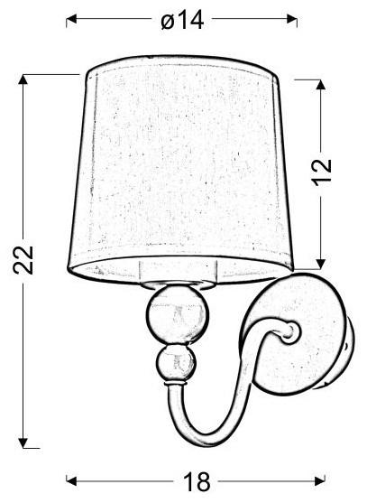 Wandleuchte 21-39163 - KONVENTIONELL, Metall (14/18/22cm)