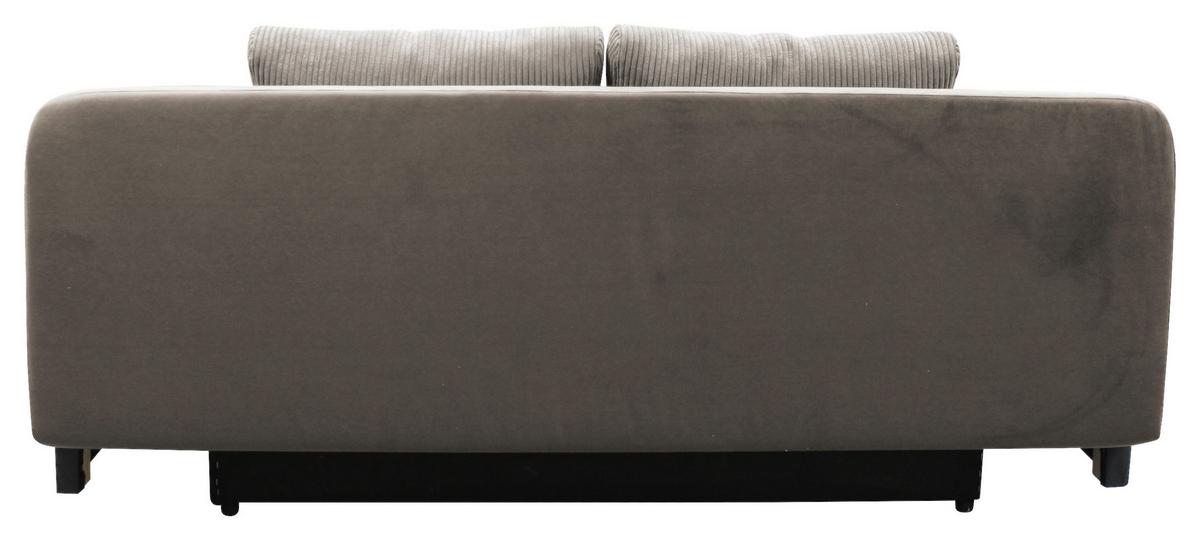 Schlafsofa Stella Braun B: 197 cm - Schwarz/Braun, Design, Textil (197/90/83cm) - MID.YOU