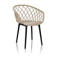 BESUCHERSTUHL Begio Beige B: 57cm - Beige/Schwarz, MODERN, Kunststoff (57/76/53cm) - MID.YOU