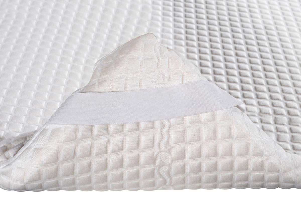 Topper Visco 120x200 Cm Viscoschaumkern - Weiß, Basics, Textil (120/200cm) - Livetastic