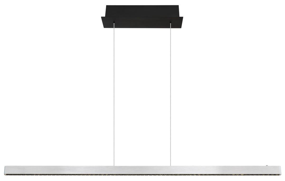 LED-Hängeleuchte 17013h Dentsy - Schwarz/Alufarben, KONVENTIONELL, Metall (120/9/120cm) - Globo