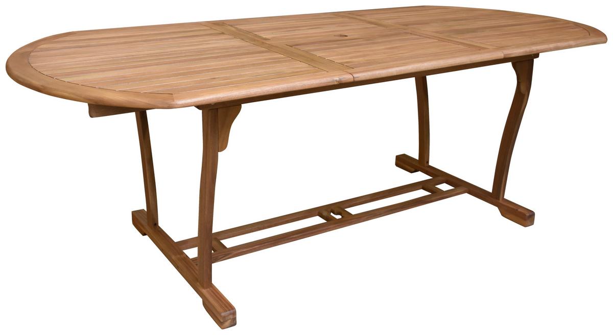 Gartengarnitur 7-tlg. Kiel Holz - Teakfarben, Natur, Holz (160-220/100/74cm) - James Wood