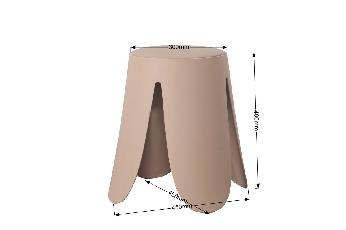 Taburet stohovatelný PIA - přírodní barvy, Lifestyle, dřevo/textil (45/46/30cm) - Based