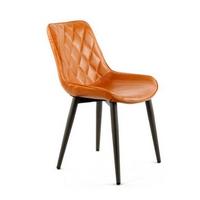 Schalenstuhl Cecil Orange Gepolstert 2er-Set - Orange, Trend, Textil/Metall (51/80/60cm) - Kayoom