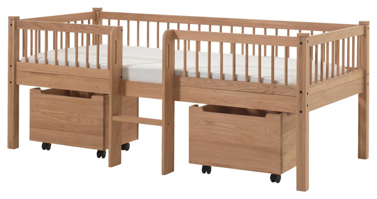 Spielbett Forrest Eichefarben 90x200cm - Eichefarben/Naturfarben, MODERN, Holz (90/200cm) - Vipack