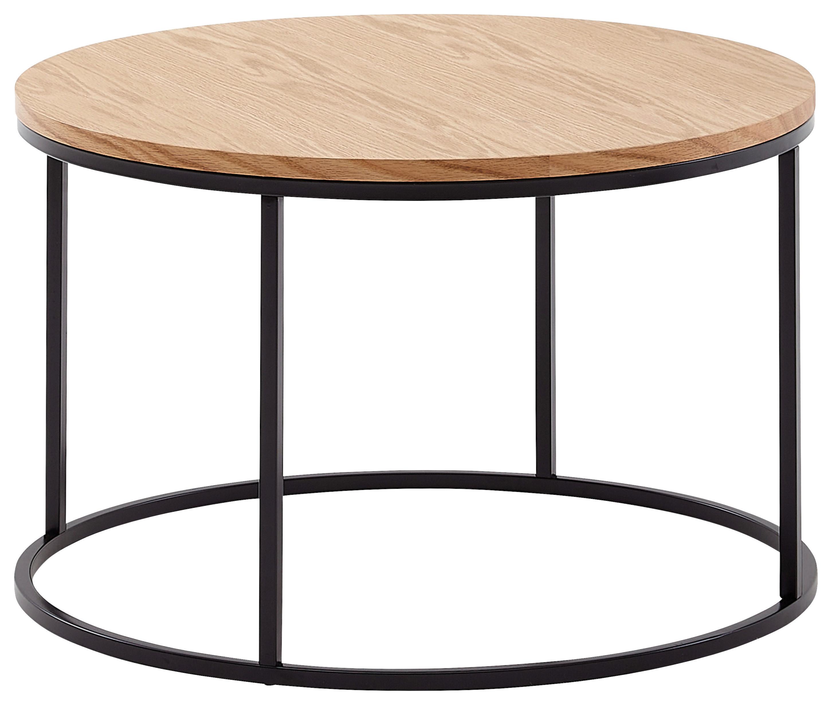 Konferenční Stolek Š: 70cm - černá/hnědá, Moderní, kov/kompozitní dřevo (70/70/45cm) - MID.YOU
