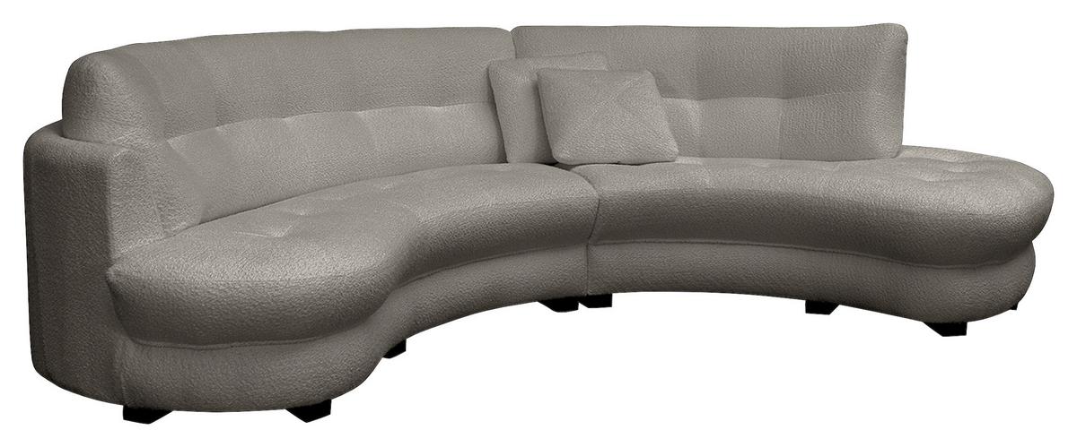 Ecksofa Bretania Dunkelgrau S: 300x113 cm - Dunkelgrau/Schwarz, Design, Textil (300/113cm) - Livetastic