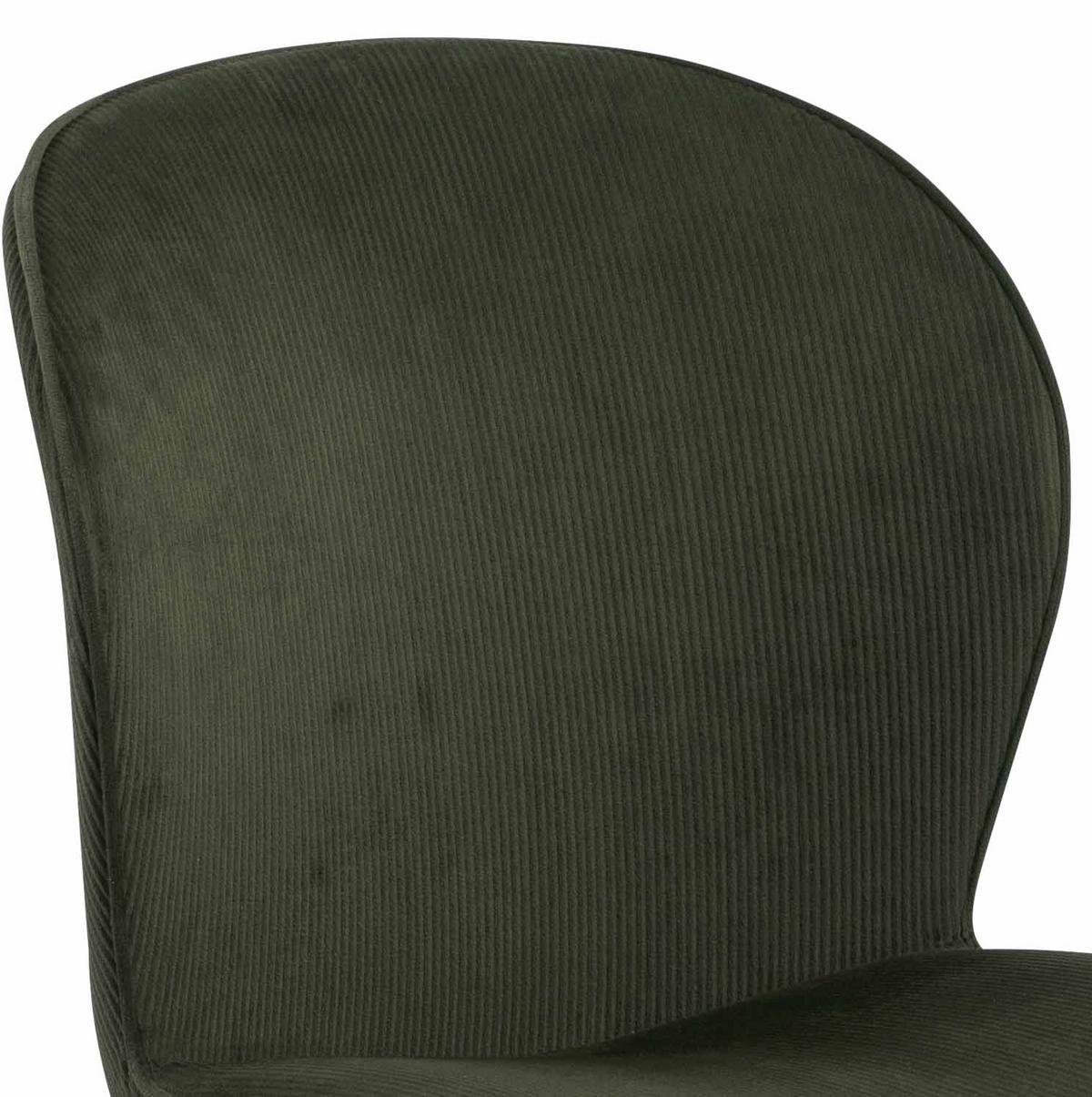 Čalouněná židle EVELYN, olivová - černá/olivově zelená, Konvenční, kov/textil (43/82/58,5cm) - MID.YOU
