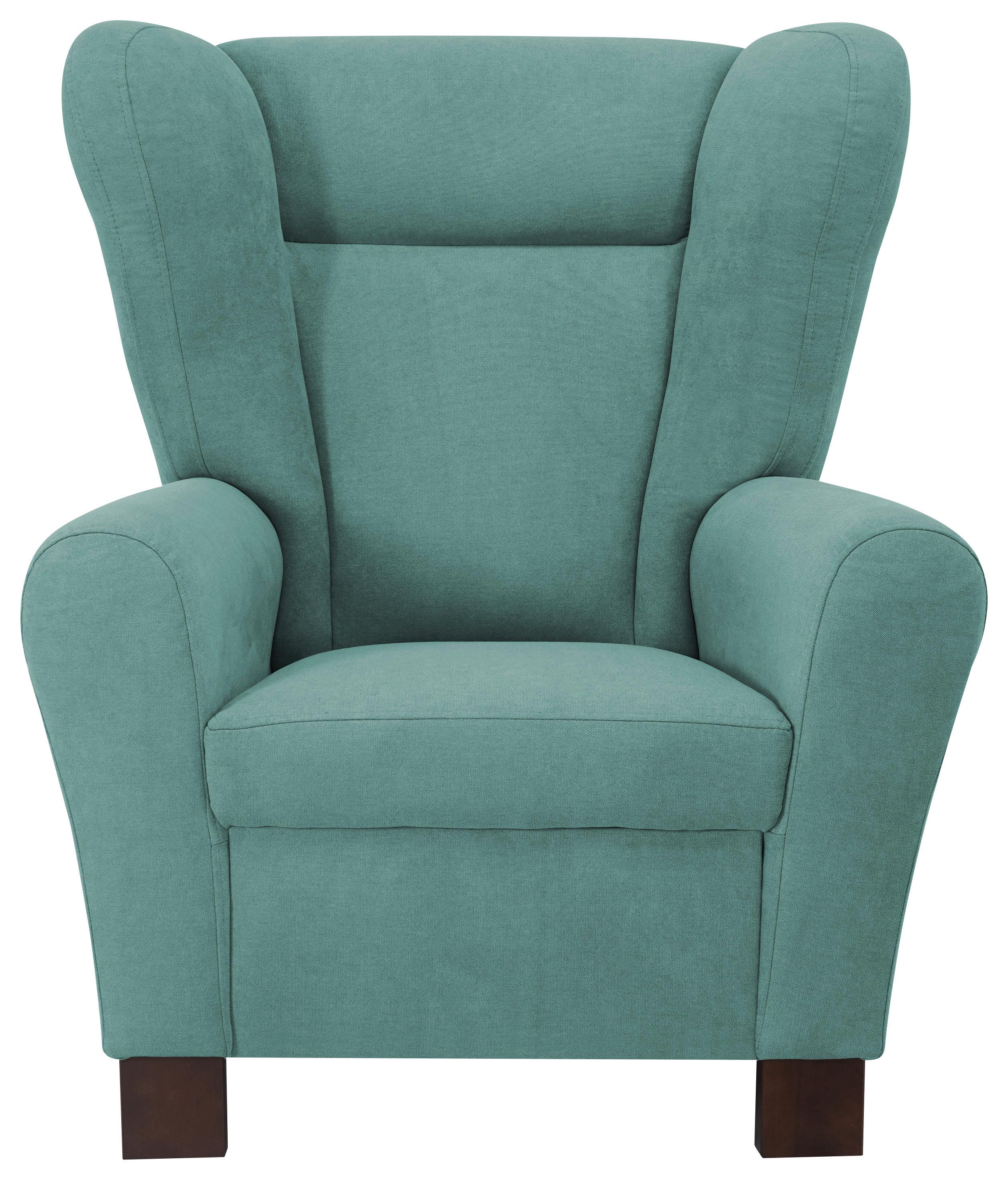 KŘESLO UŠÁK CHANDLER - mátově zelená/hnědá, Design, dřevo/kompozitní dřevo (95/109/97cm) - Ondega