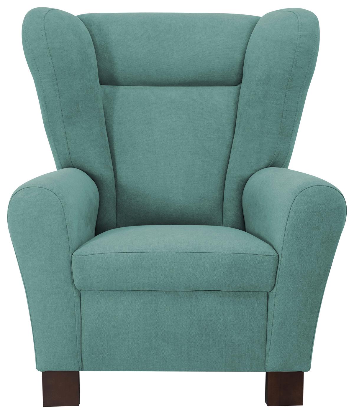 KRESLO UŠIAK CHANDLER - hnedá/mätovozelená, Design, drevo/kompozitné drevo (95/109/97cm) - Ondega