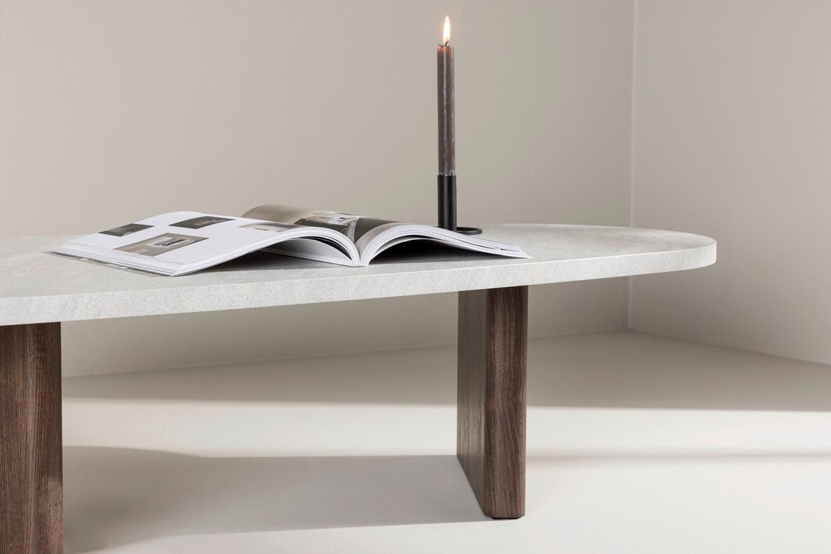 GRÖNVIK Grönvik Grau B: 130cm - Grau/Mokka, MODERN, Holz (130/65/32cm) - Livetastic