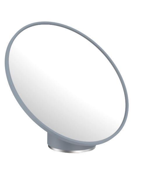 Kozmetické Zrkadlo Chris - sivá, Moderný, kov/plast (19,9/17,2/13,3cm) - Premium Living