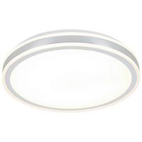 LED-Deckenleuchte Charlyn - Chromfarben/Weiß, Basics, Kunststoff/Metall (38/6cm) - Luca Bessoni