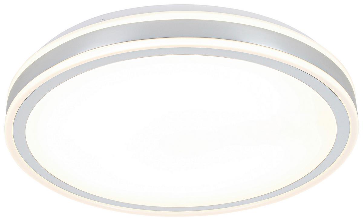 LED-Deckenleuchte Charlyn - Chromfarben/Weiß, Basics, Kunststoff/Metall (38/6cm) - Luca Bessoni