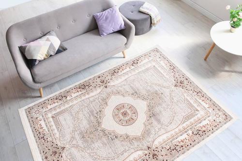 Webteppich Grau/Rosa Akropolis 80x150 cm - Rosa/Grau, Design, Textil (80/150cm) - Kayoom