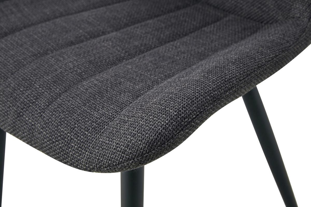 Stuhl-Set Lotta 2-Teilig Anthrazit B: 53 cm - Anthrazit/Schwarz, MODERN, Textil/Metall (53/86/59cm) - MID.YOU