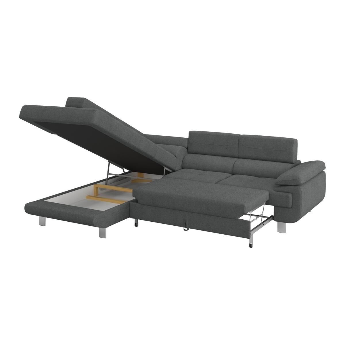 Ecksofa Savona - Anthrazit, MODERN, Textil (230/270cm) - Ondega