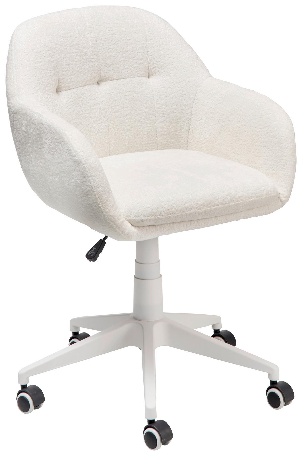 Drehstuhl Portland - Weiß, LIFESTYLE, Kunststoff/Textil (57/82-92/60cm) - MID.YOU