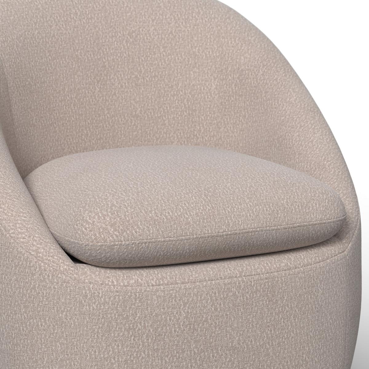 Relaxačné kreslo DORA, krémová ženilka - čierna/krémová, Modern, kov/drevo (77/74/73cm) - Bessagi Home