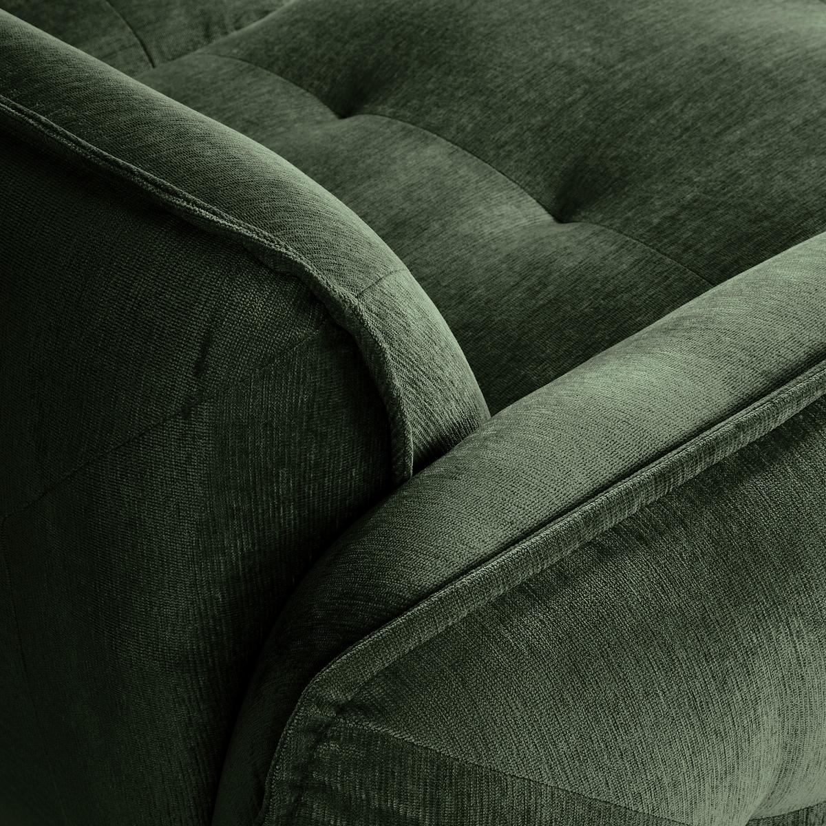 Ecksofa Fluffy Dunkelgrün S: 184x269 Cm - Dunkelgrün/Schwarz, MODERN, Textil (184/269cm) - Trendmanufaktur