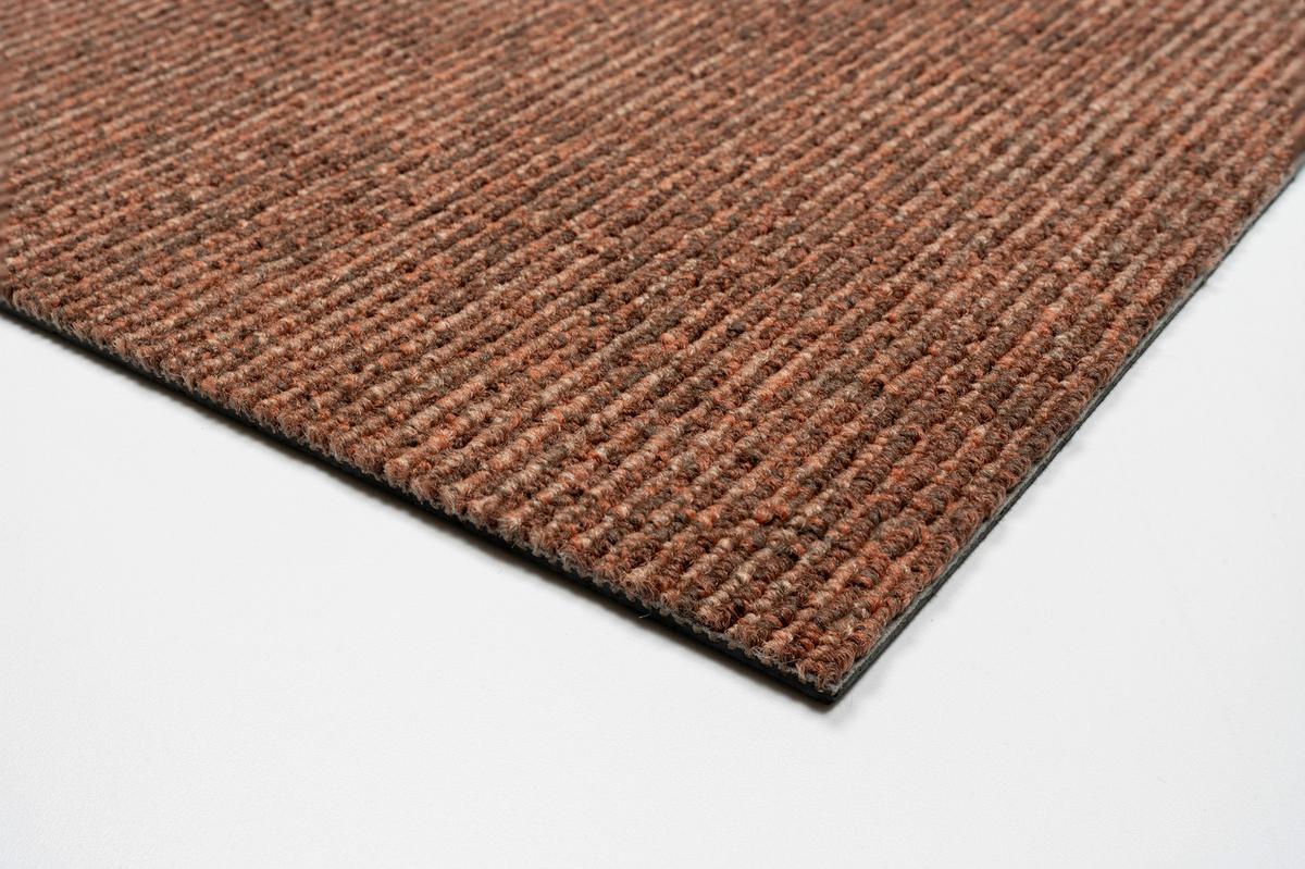 Teppichfliese Orange Marmaris 50x50 cm Florhöhe 3 mm - Orange, Basics, Textil (50/50cm)