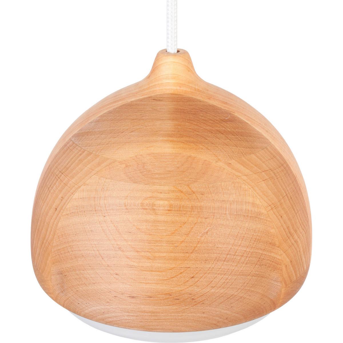 HÄNGELEUCHTE 8550132 ACORN I - Erlefarben/Weiß, Natur, Holz (17.5/90-140cm)