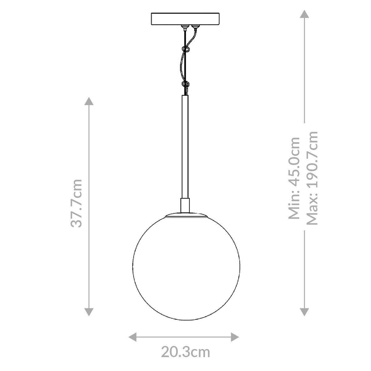 Led Függeszték Qn-Kepler-1p-S-Bg - aranyszínű, Konventionell, üveg/fém (20,3/45cm) - Elstead Lighting