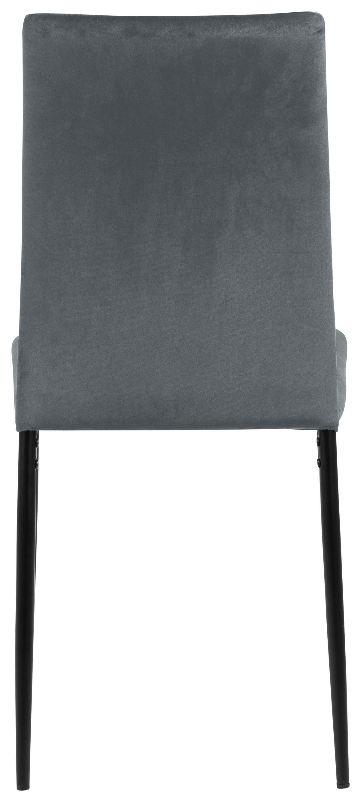 Jídelní židle DEMINA - černá/tmavě šedá, Konvenční, kov/textil (43,5/92/53cm) - MID.YOU